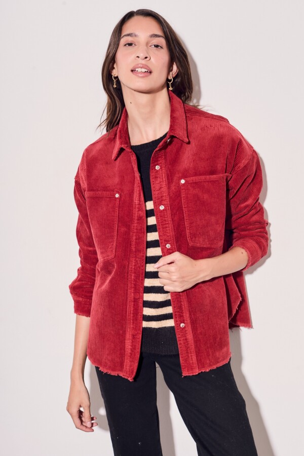 Sobrecamisa Corduroy Rojo