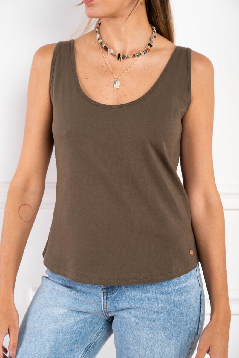 Musculosa Algodón Peinado Safari