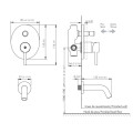 BAÑO DUCHA MONOCOMANDO DE EMPOTRAR SIN ROSETA LINEA LILO NEW Baño Ducha Monocomando De Empotrar Sin Roseta Linea Lilo New
