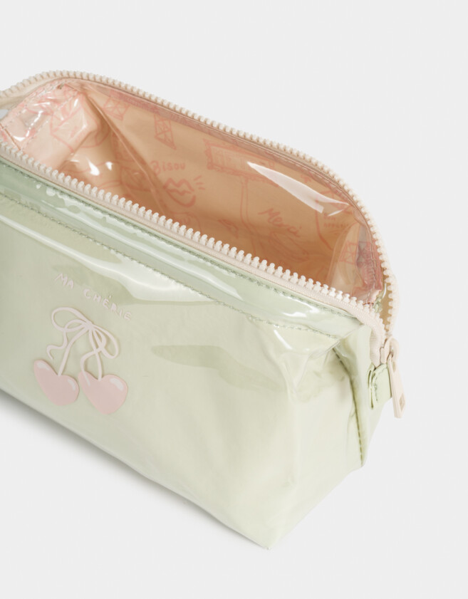 Porta Cosméticos Portacosméticos Estampado - Verde Claro