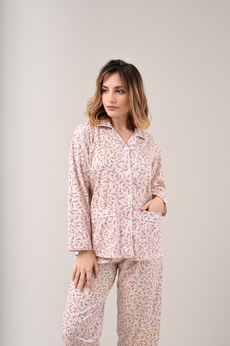 Pijama Abotonado 1059 - Rosa 