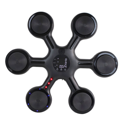 Máquina De Boxeo Bluetooth Música Luces + Guantes Entrena Color Negro