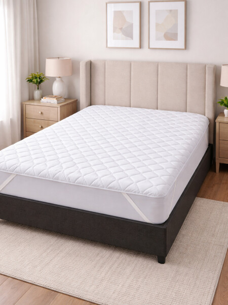 PROTECTOR DE COLCHON IMPERMEABLE BLANCO