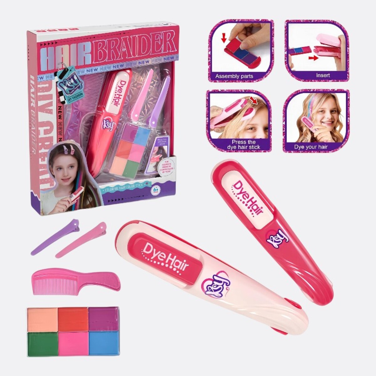 Juego Planchita Para Pintar Cabello 