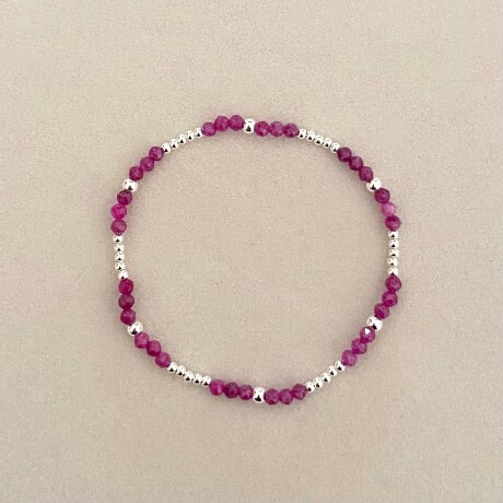 Pulsera RUBI en plata 925 y piedras naturales Pulsera RUBI en plata 925 y piedras naturales