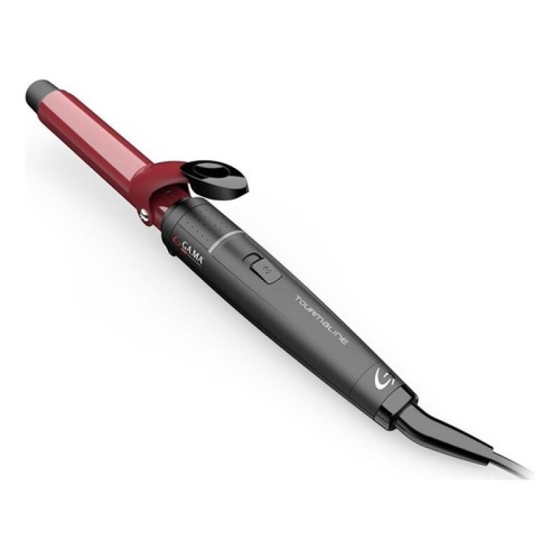 Rizador buclera GAMA Tourmalina 19mm Negro/Rojo