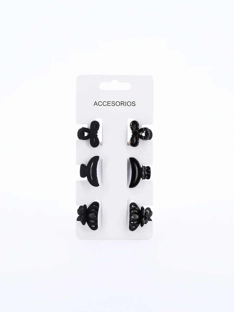 PINZAS PACK x 6 - NEGRO 