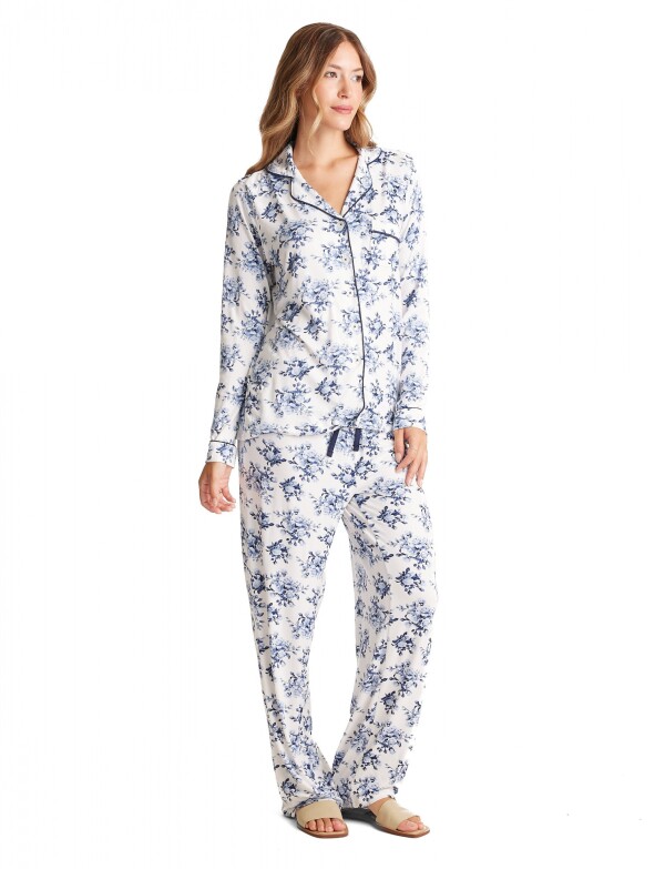 Pijama Con Pantalon BLANCO/AZUL