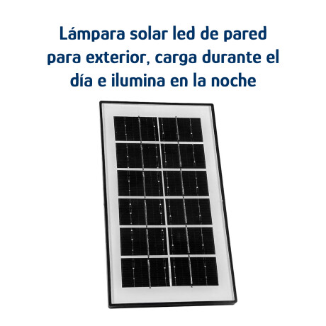 Foco Exterior Solar 3 Luces Led p/Pared Sensor Mov y Control Negro