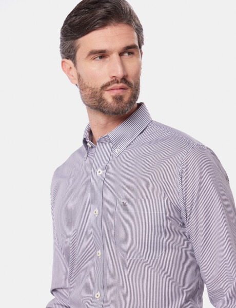 CAMISA SPORT A RAYAS Azul