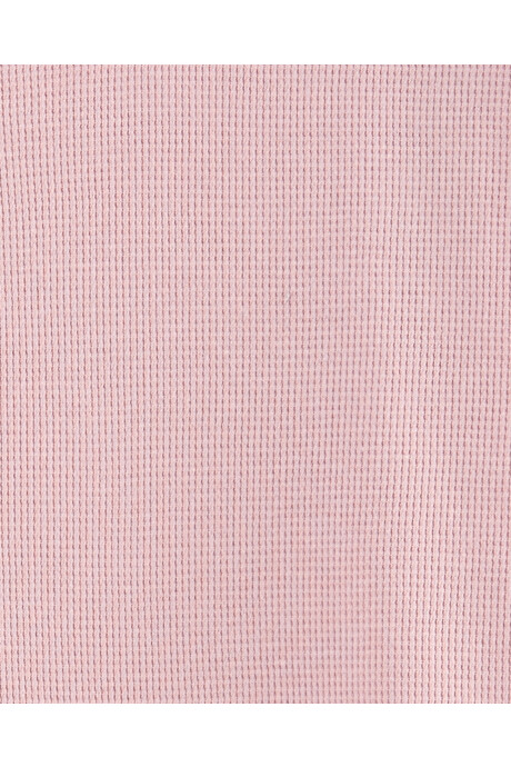 Remera de algodón térmico, con largo irregular y bolsillo canguro Sin color