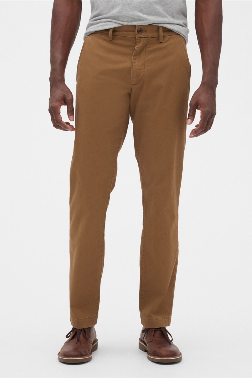 Pantalón Khaki Straight Hombre Palomino Brown Global