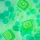Seet 4 cubos Glo Pals Iluminados Activados por agua - Verde