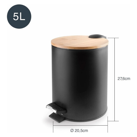 Papelera con pedal Nature Black Papelera con pedal Nature Black