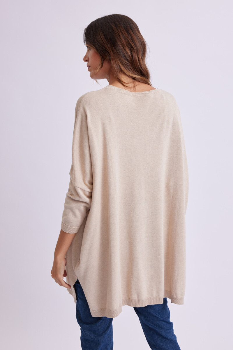 Buzo de punto oversize Beige Melange