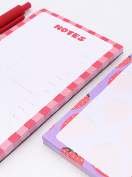 LIBRETA NOTA IMANTADA BLOCK Y LAPICERA ROJO