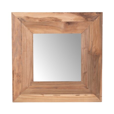 ESPEJO EMMA 60X60CM MADERA-DE-TECA NATURAL-BEIGE NATURAL