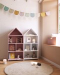 Estantería casita infantil Celeste de MDF blanco 50 x 105 cm