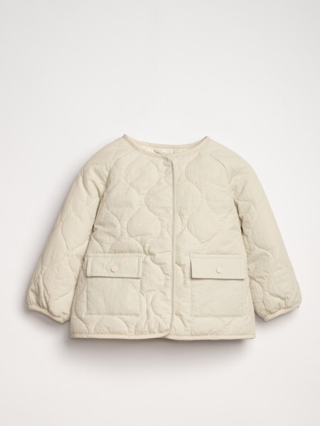 Campera abrigo capitoneada Crudo