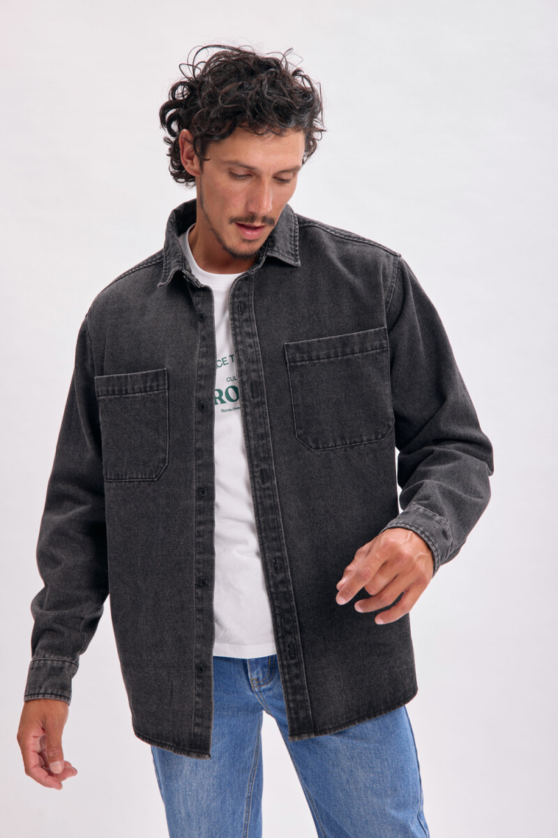 Sobrecamisa jean Negro