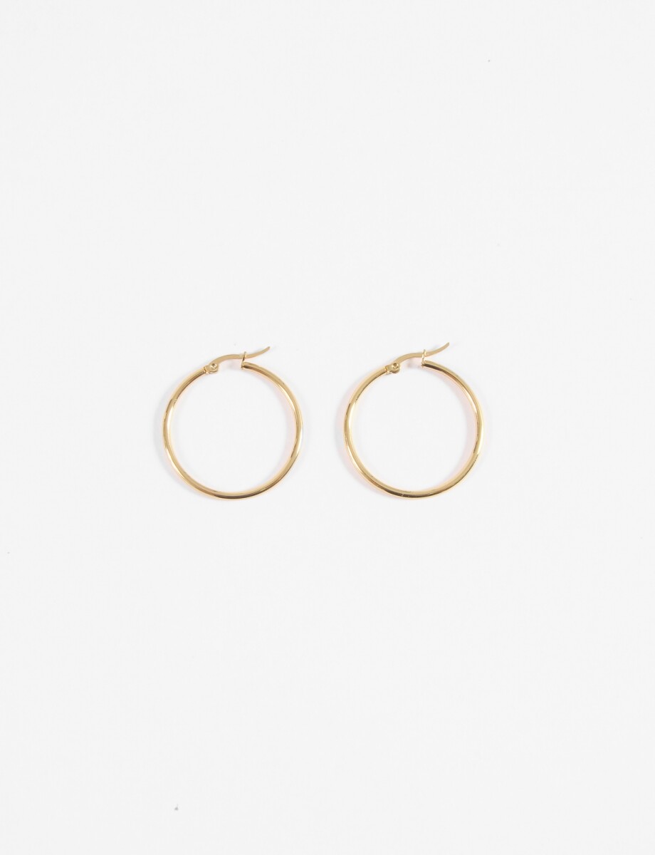 Aros acero large - dorado 