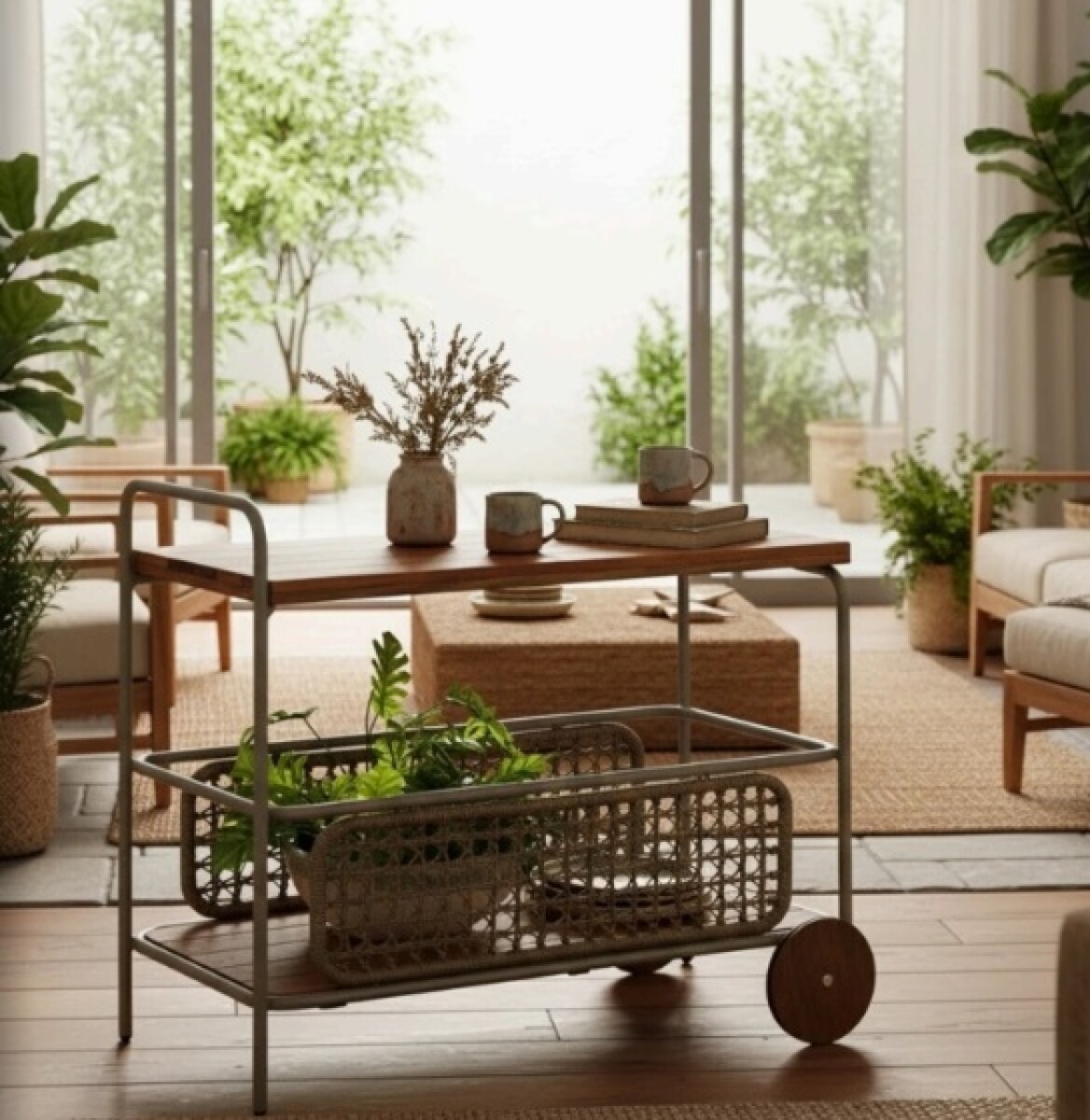 Carrito Bar con Ruedas Aurora 