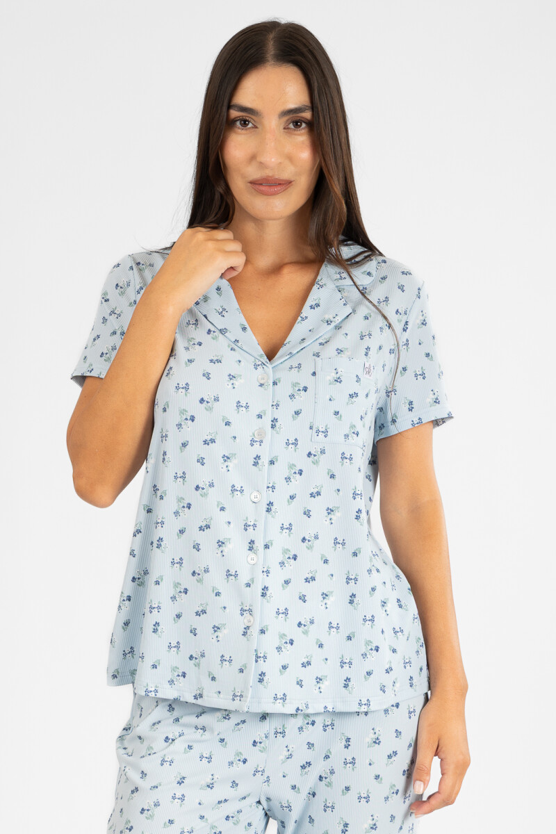 Pijama americano liberty mc Celeste