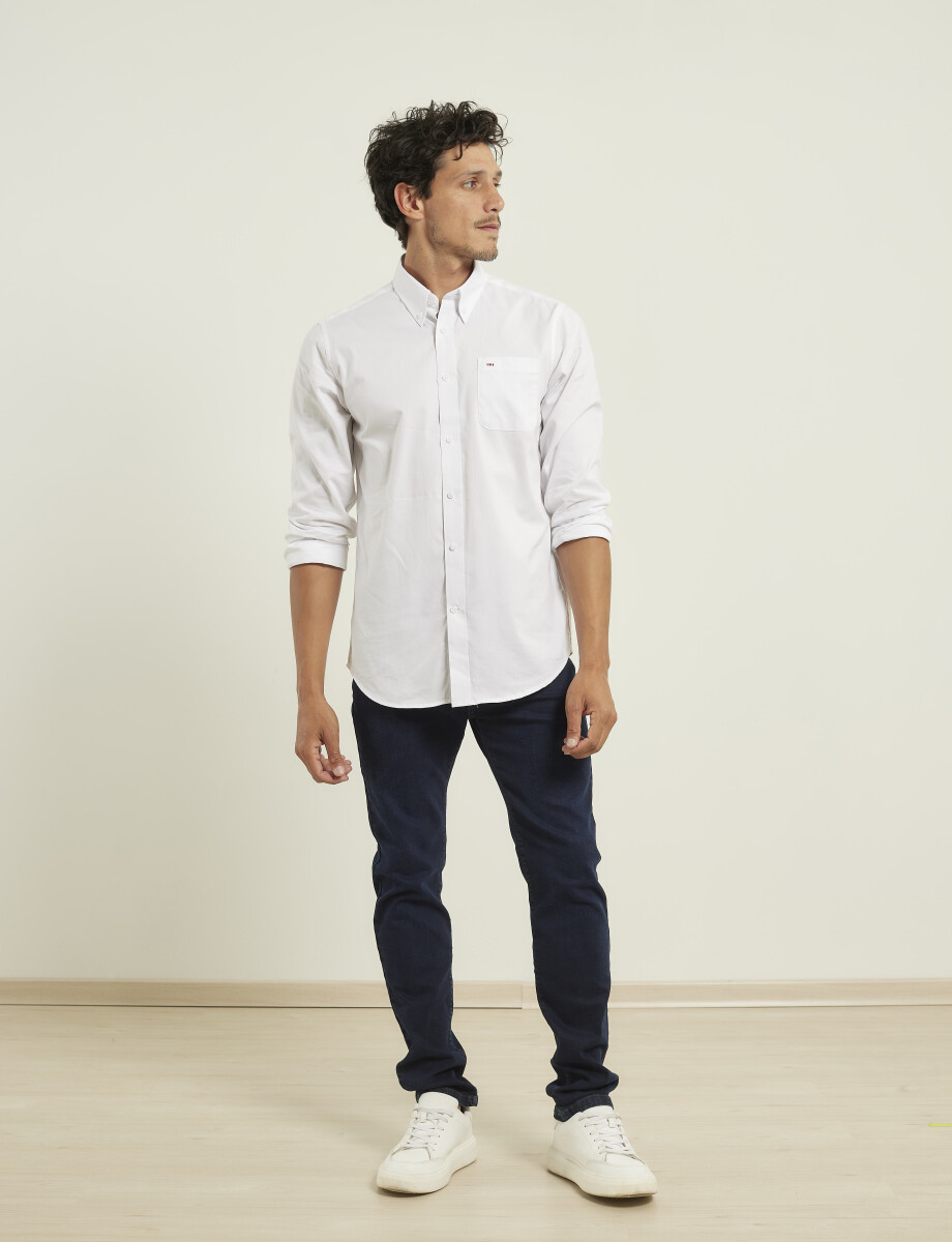 011762 CAMISA HARRINGTON LABEL Blanco