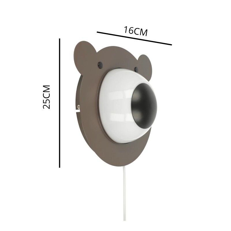 LUMINARIA DE PARED BEAR Luminaria de Pared Bear Marrón