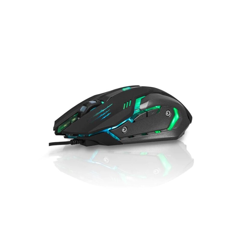 MOUSE GAMING COMBAT MS40 USB 6 BOTONES,COLOR NEGRO 001