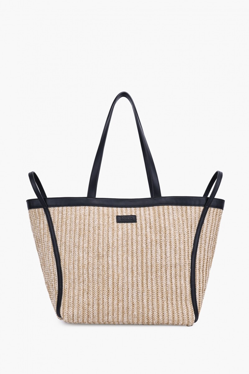 Bolso rafia beige