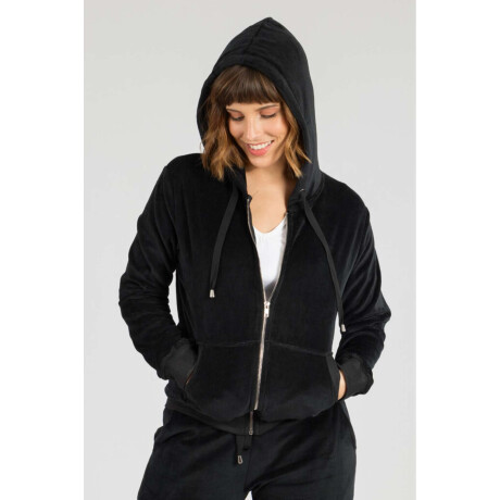 Campera velour Negro