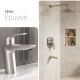 JUEGO DE GRIFERIA FV EPUYEN BRUSHED NICKEL GRIS-BRUSHED NICKEL