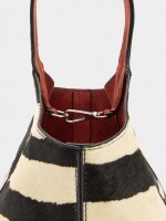 Bolso Bombonera De Piel Con Contraste negro