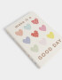 Anotadores Cuadernos y Memos Corazón Cuaderno Estampado "make It A Good Day" - Blanco Crudo