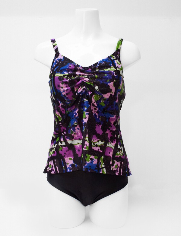 Tankini Estampado NEGRO/VIOLETA