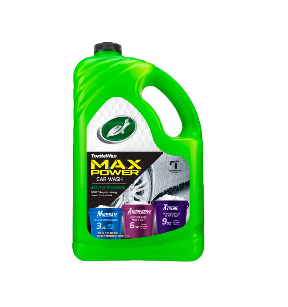 LIMPIEZA Y ACABADO - SHAMPOO PARA AUTOS MAX POWER 3 NIVELES 2.95L TORTUGA (TURTLE WAX)