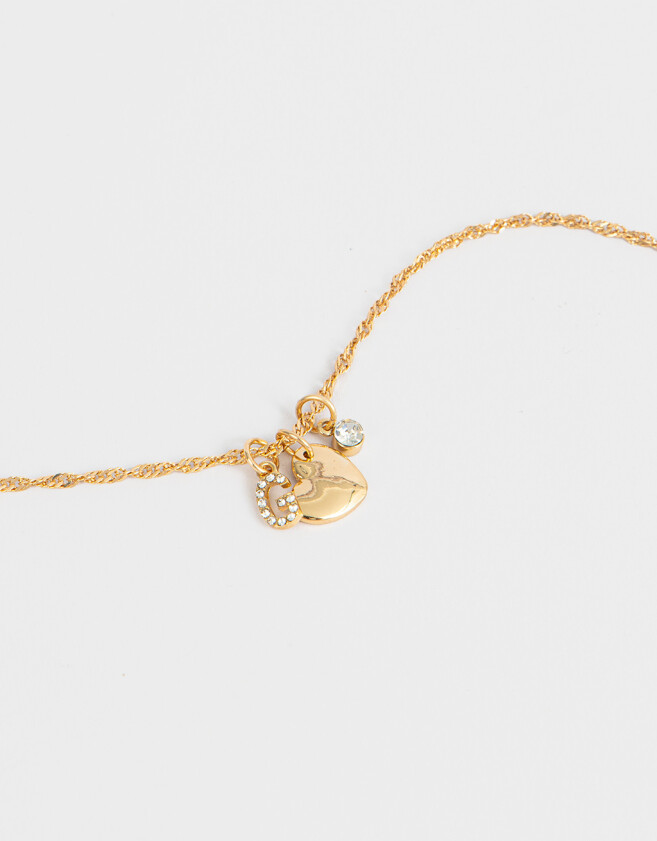 Cadena Corta con Dije De inicial Cadena Corta Con Dije De Inicial "g" - Dorado