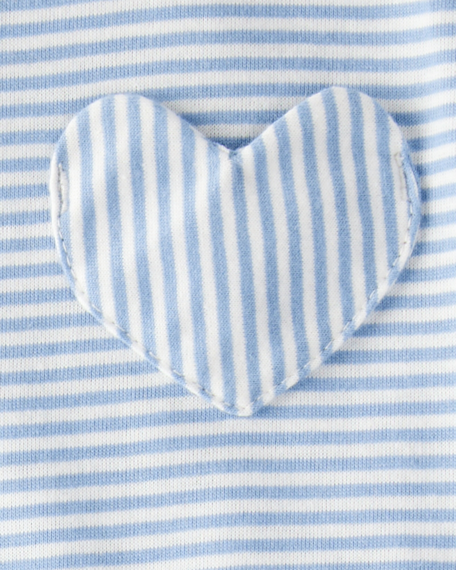 Set dos piezas de algodón, pantalón y body con volados y corazón, azul Sin color