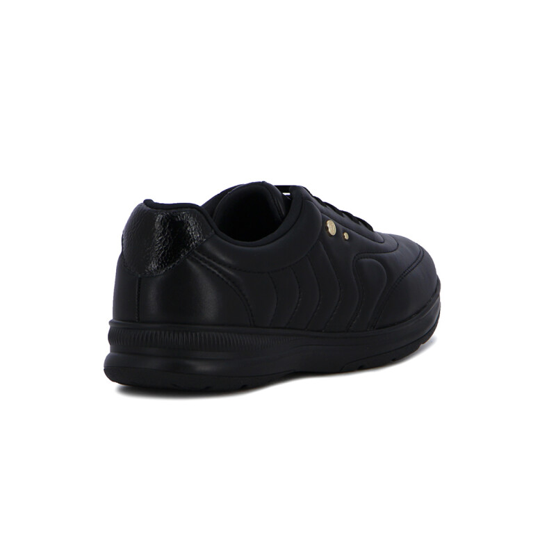 Comfortflex Calzado Deportivo Detalle Costura Cordones De Elástico Negro