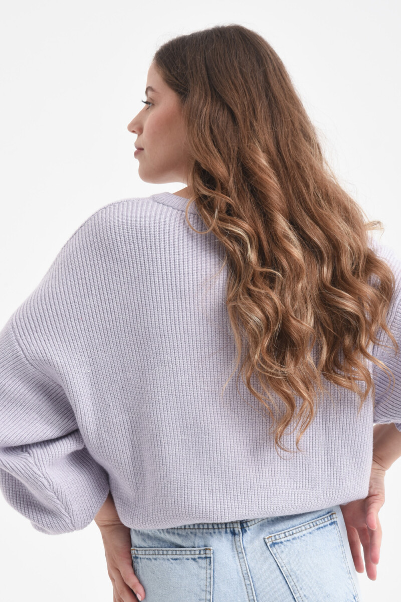 Sweater de punto balloon Lila