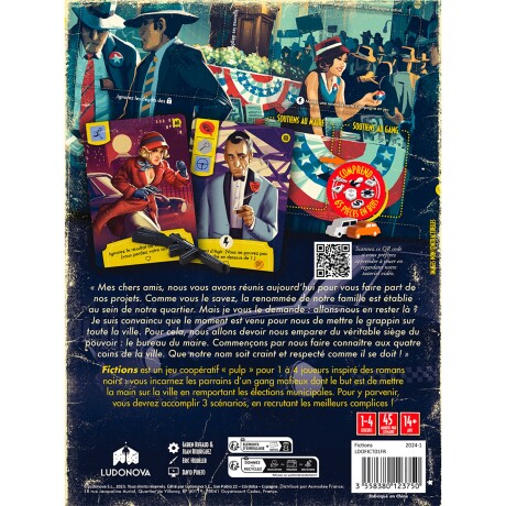 Juego de Mesa Ludonova Fictions Memorias de un Gángster +14 001