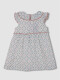 Vestido Con Estampado De Ramitas Blanco