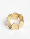 Pulseras Elásticas Metal Pulsera Elástica Chapones Dorados - Dorado Oro Amarillo