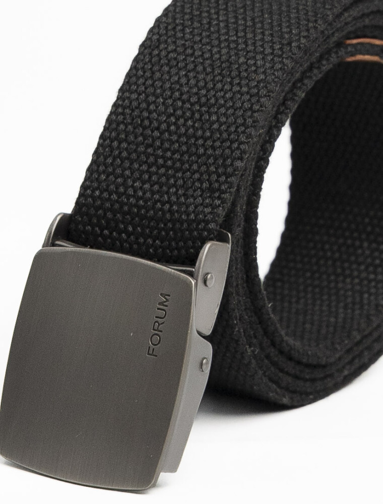 Cinturón de Lona Canvas Hebilla Automática 110 cm Negro