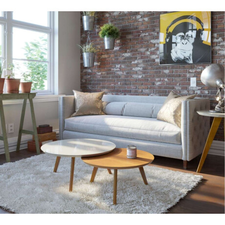 Mesa de Centro Classic Li­nea Manhattan Blanco/Natural