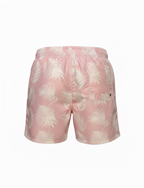 Short de baño estampado rosa