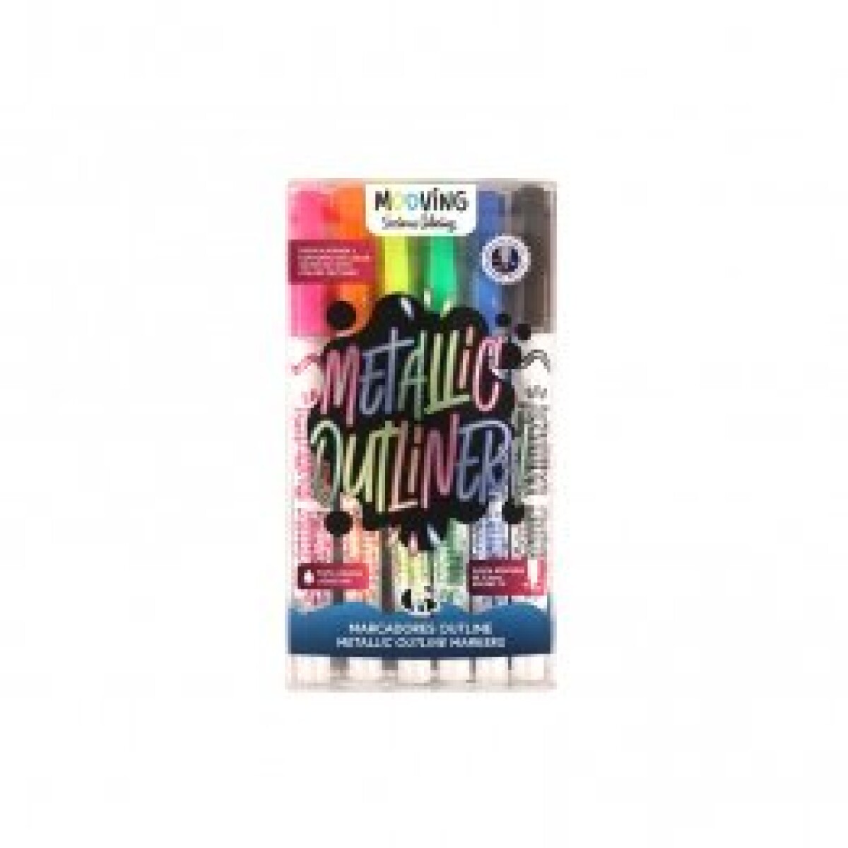 Marcador Mooving Metallic x 6 