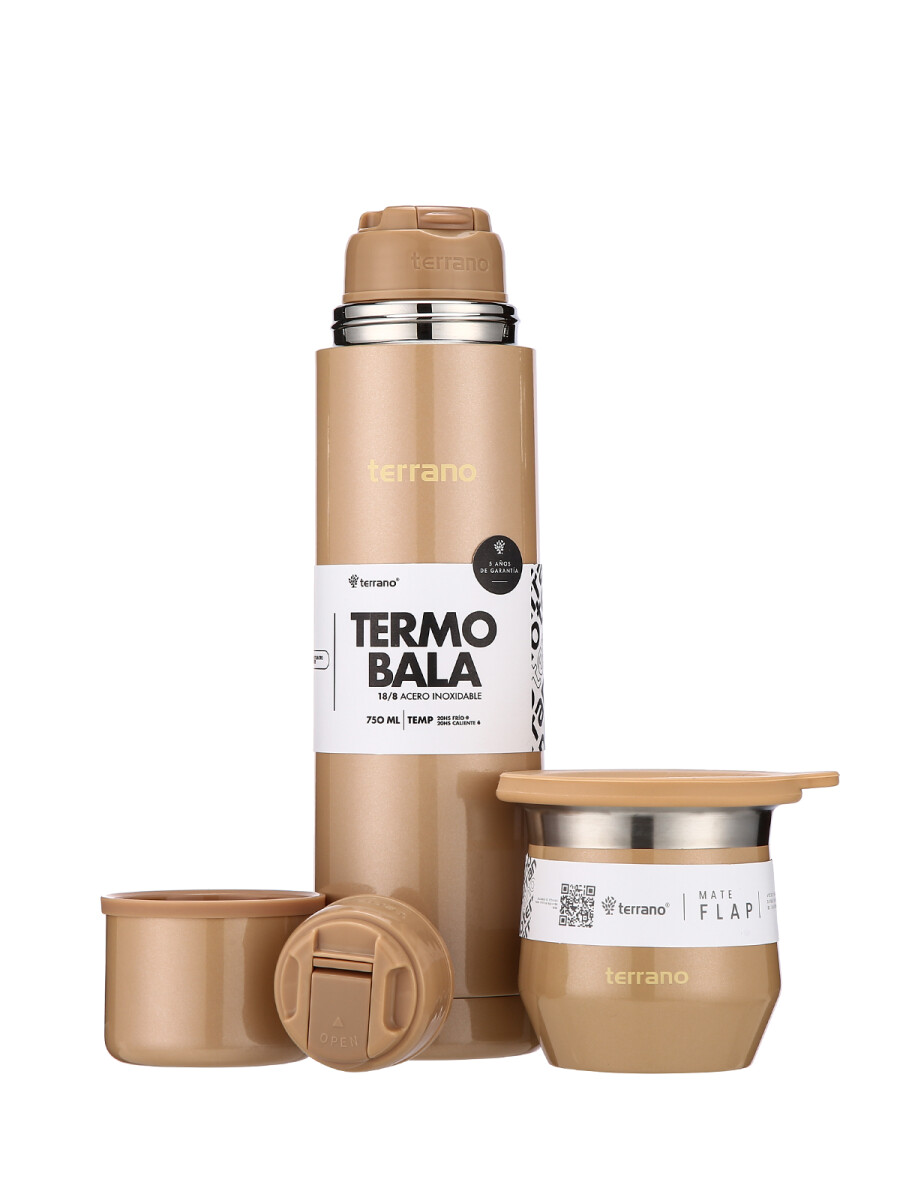 Kit Acero Bala - 750mL + Mate Flap - Oro 