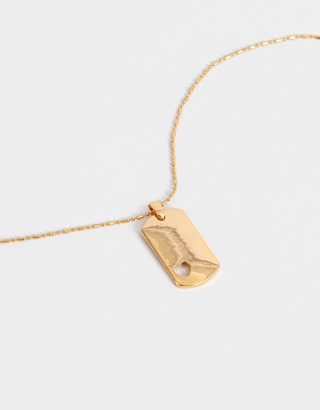 Cadena Corta con Dije Bañada en Oro Cadena Corta Con Dije Bañado En Oro - Dorado
